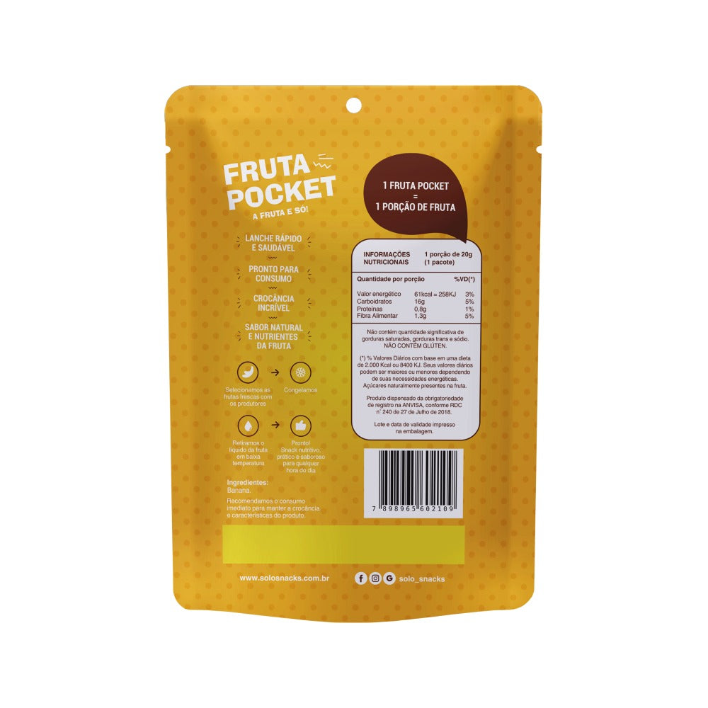 Fruta Pocket Banana Liofilizada 20g