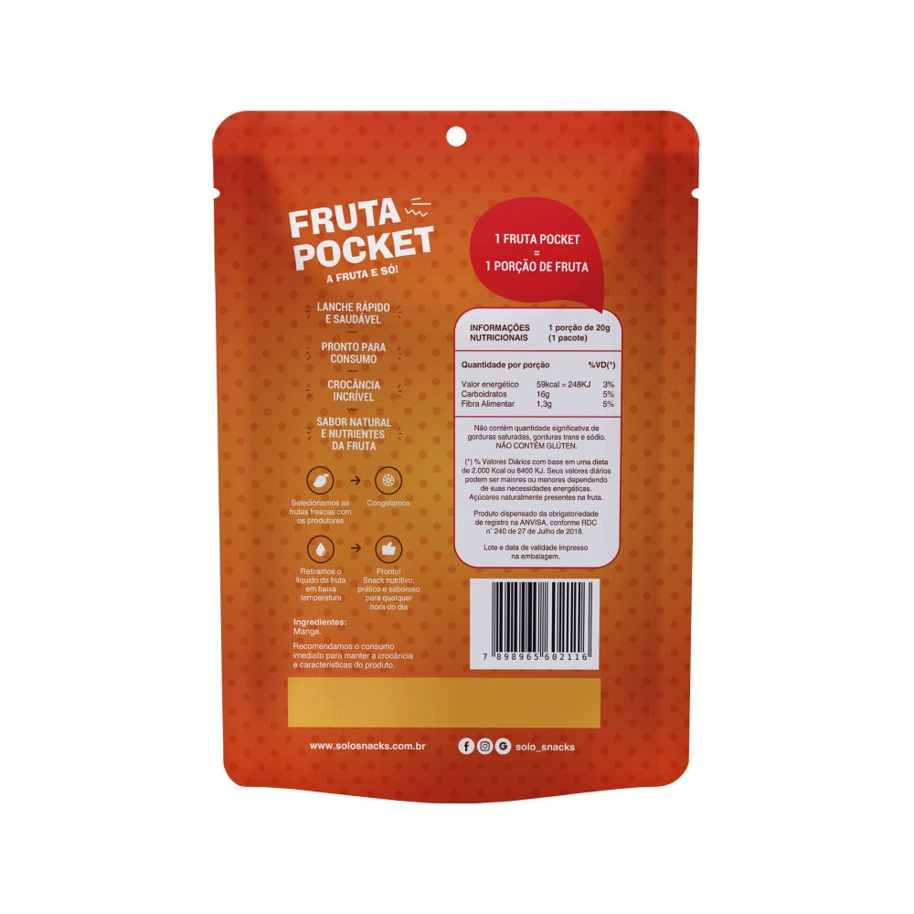 Fruta Pocket Manga Liofilizada 20g
