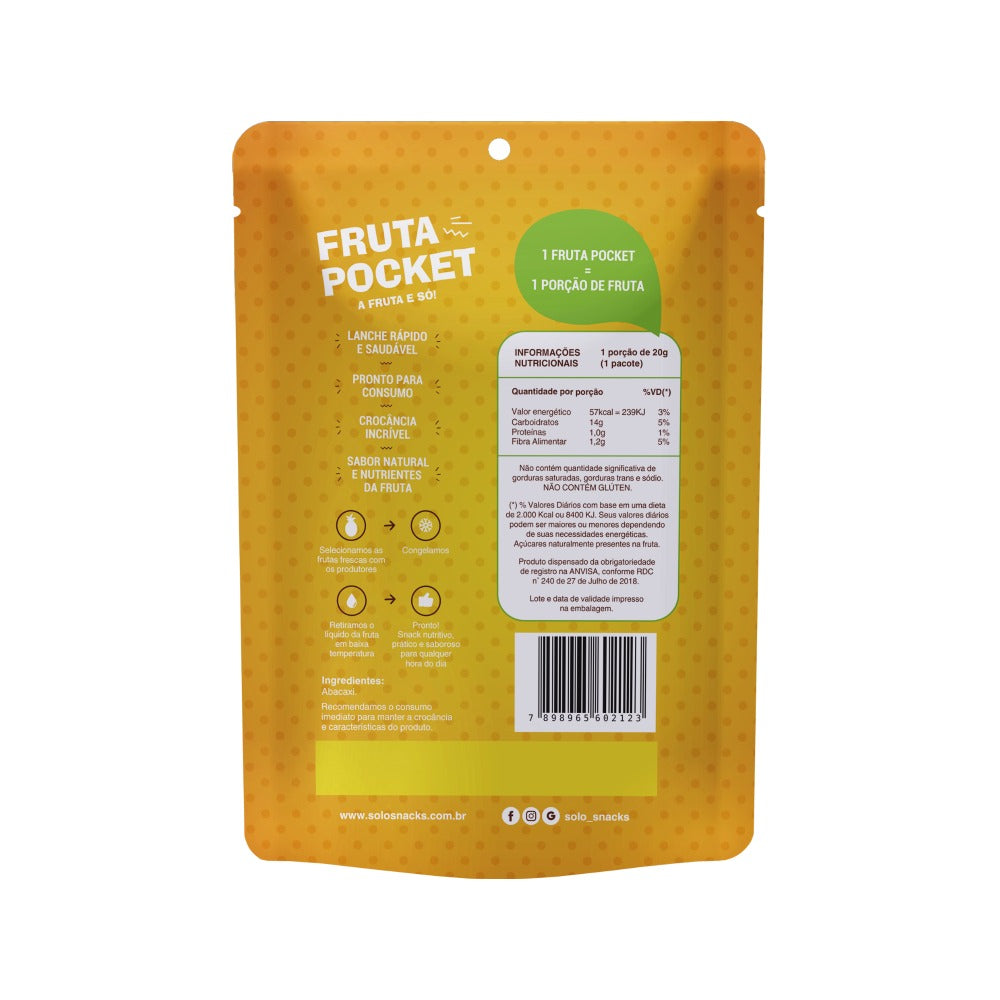 Fruta Pocket Abacaxi Liofilizada 20g