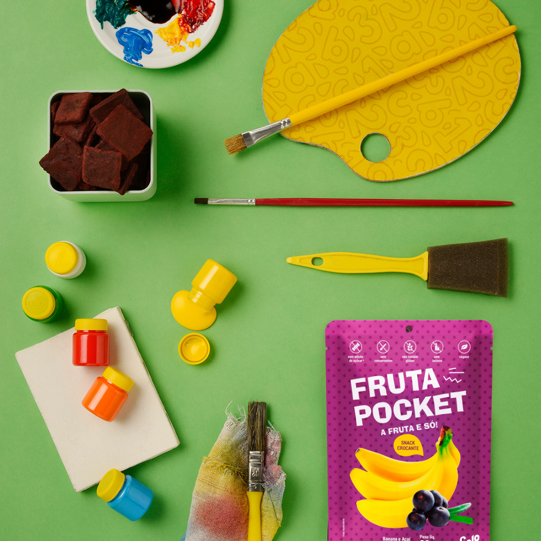 Fruta Pocket Açaí Banana Liofilizada 20g