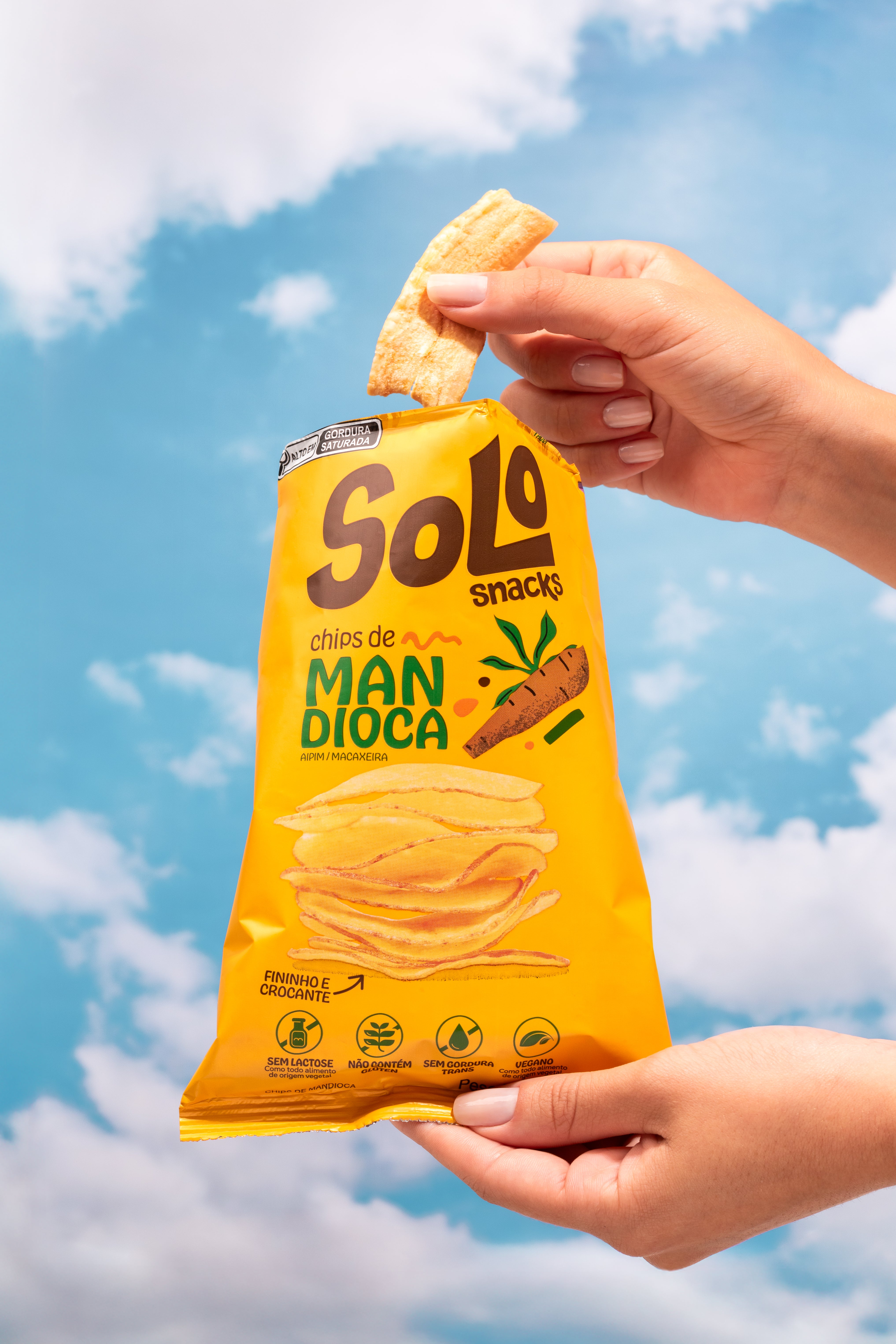 Chips de Vegetais Sabor Mandioca 42g – Solo Snacks