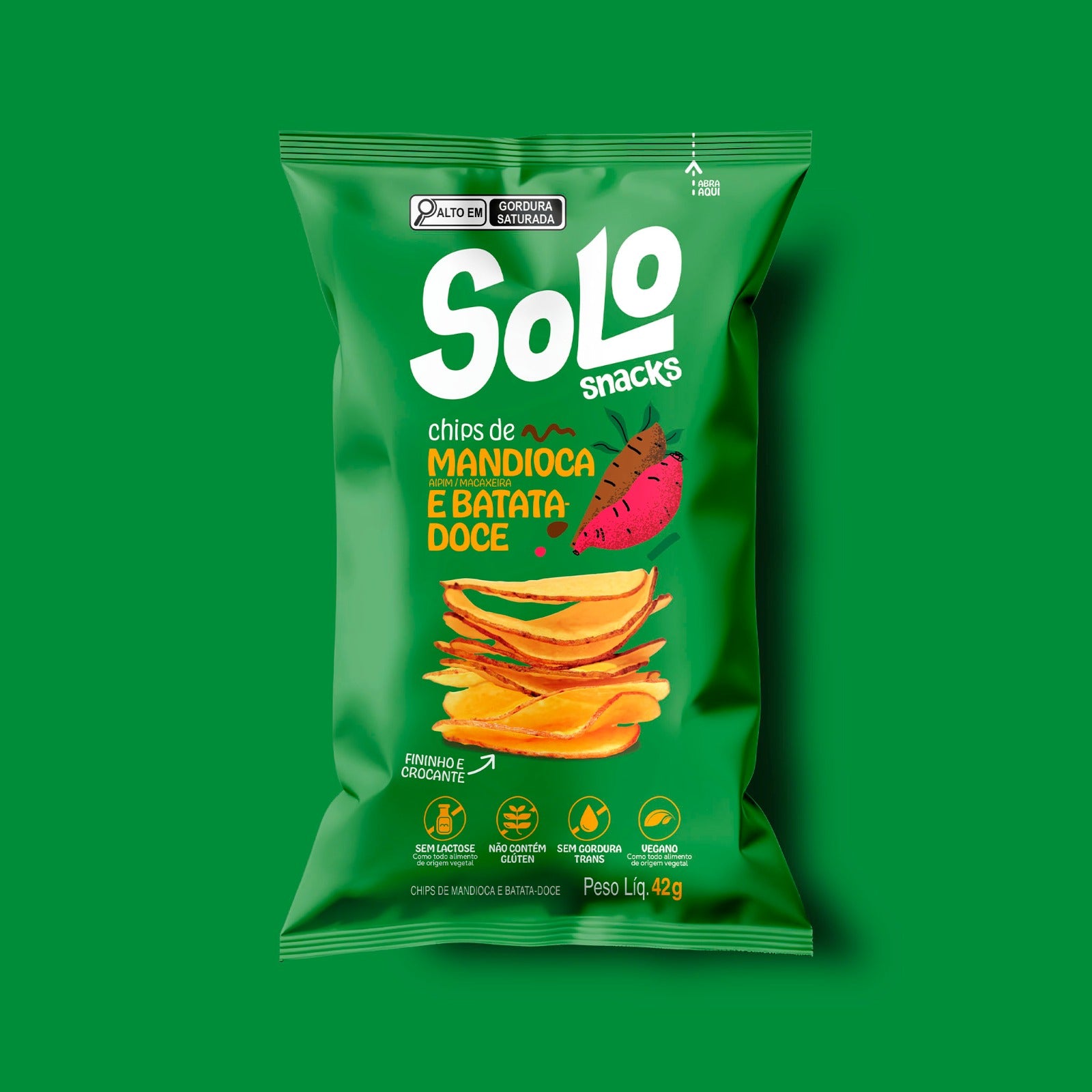 Chips De Vegetais sabor MIX - Mandioca E Batata - Doce 42g