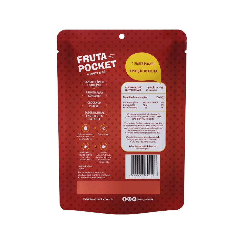 Fruta Pocket Maçã Liofilizada 15g